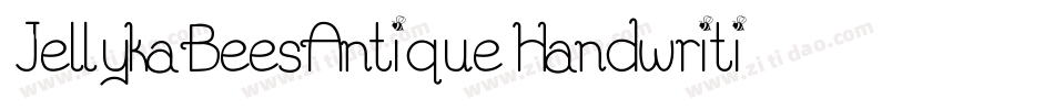 Jellyka Bees Antique Handwriting字体转换